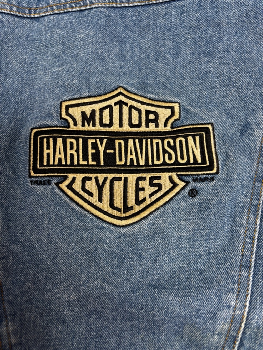 Harley-Davidson Blue Denim Dog Jacket size Large